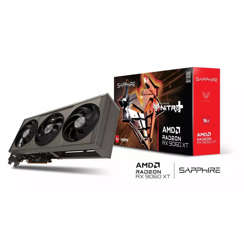 Vaizdo plokštė Sapphire NITRO+ Radeon RX 9060 XT – 8 GB GDDR6, 128 bitų, PCIe x16 5.0