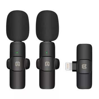 Puluz PU3150B belaidis apykaklinis mikrofonas su Lightning jungtimi