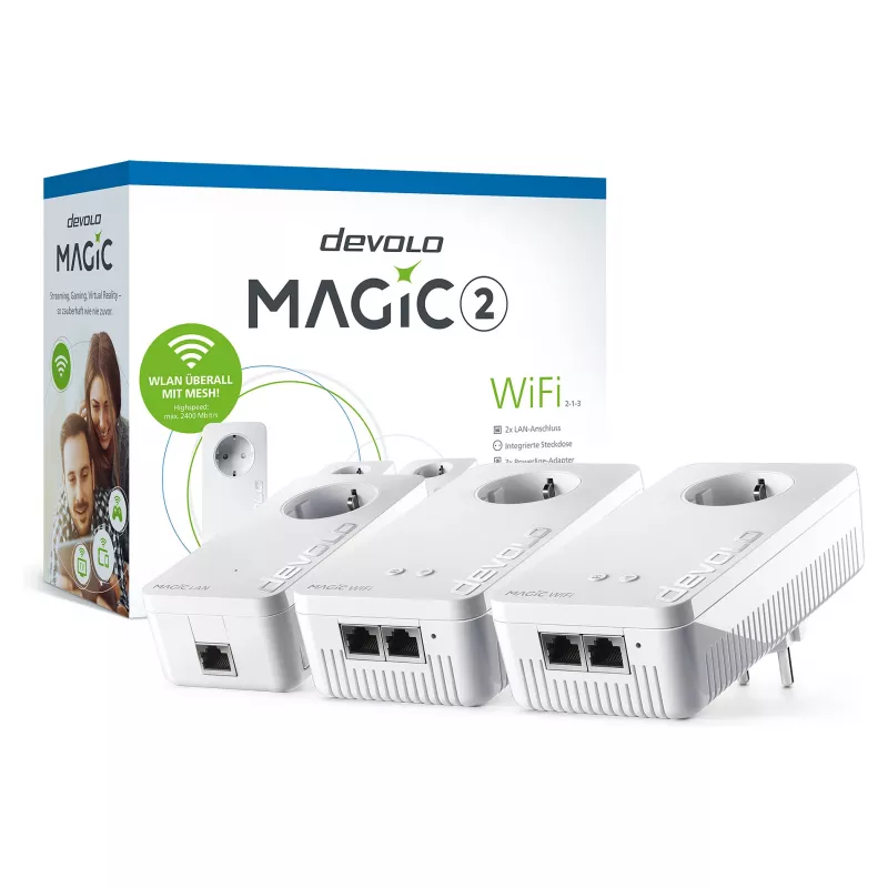 Devolo Magic 2 WiFi next Multiroom Kit, 3 adapteriai, Powerline