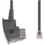 Telefono laidas e+p T44 6 m permatomas juodas