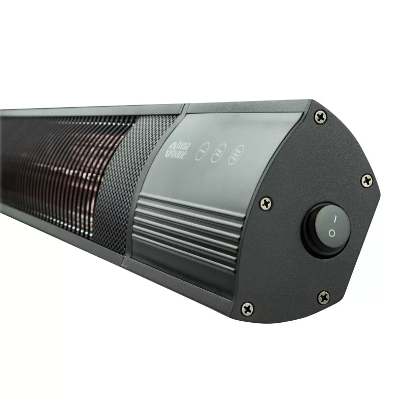 TunaBone TB2580W-01 | Elektrinis infraraudonųjų spindulių terasinis šildytuvas, 2500 W, 3 galios lygiai, iki 25 m², juodas, IP55