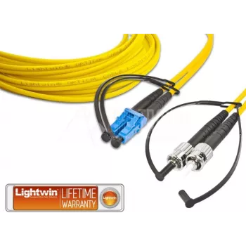 Lightwin LDP-09 LC-ST 5.0 šviesolaidinis kabelis 5 m geltonas