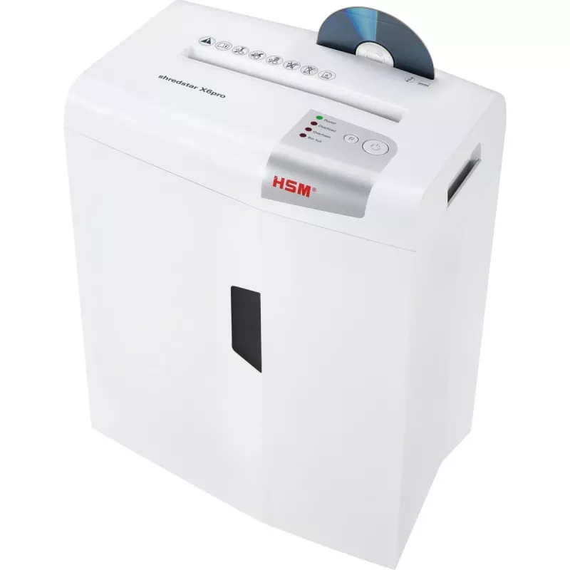 HSM shredstar X6pro dokumentų smulkintuvas, 2 x 15 mm + atskiras CD pjovimo mechanizmas