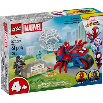 LEGO MARVEL 11206 Spidey ant motociklo prieš Raganosį