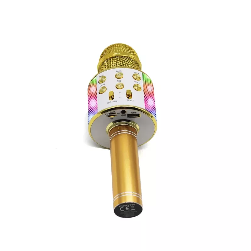Manta MIC20-GL Gold karaoke mikrofonas su garsiakalbiu