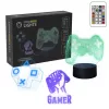 LED stalinė lempa MANTA SNL122RGB RGB 3D šviesos dekoracija, keičiama spalva, USB maitinimas