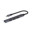USB 3.0 4 prievadų sąsajos šakotuvas SAVIO AK-71 su USB-C laidu, 5000 Mbit/s, 2 metų garantija