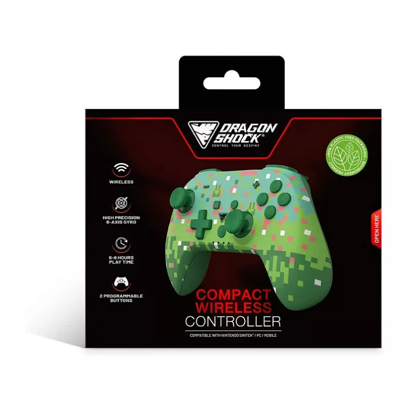 Pultelis Dragonshock Controller Poptop Wireless Cubes žalias jungiklis