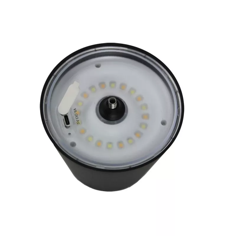 LED stalinė lempa ESPERANZA ELD119K Juoda — 3W, 4000K, 200 lm, USB-C, 2400 mAh baterija, 400 mm aukštis