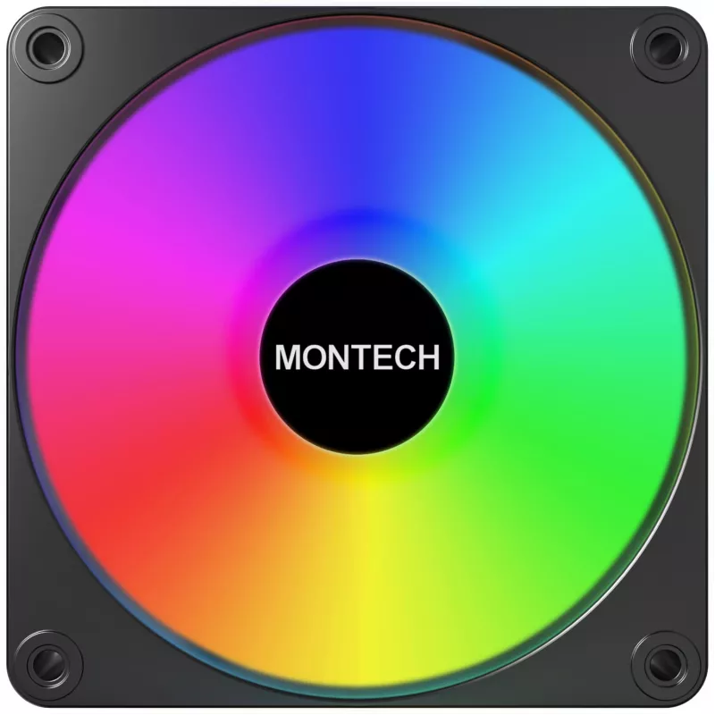 Montech GF120R V2 ARGB 120 mm ventiliatoriaus rinkinys 3 vnt. juodas