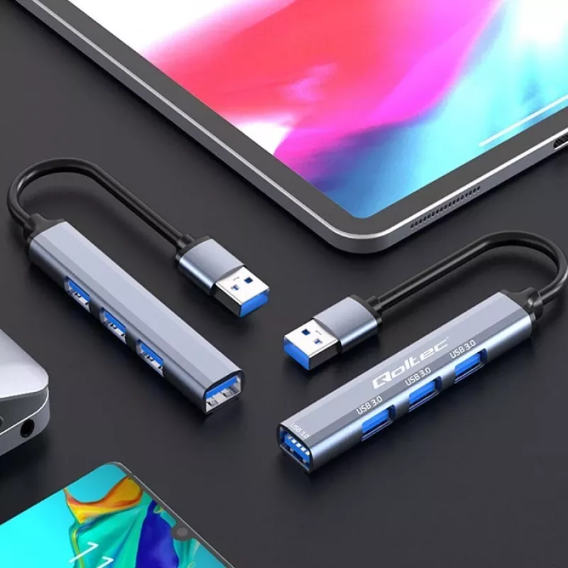 USB 3.0 4-in-1 HUB adapteris, 4x USB 3.0