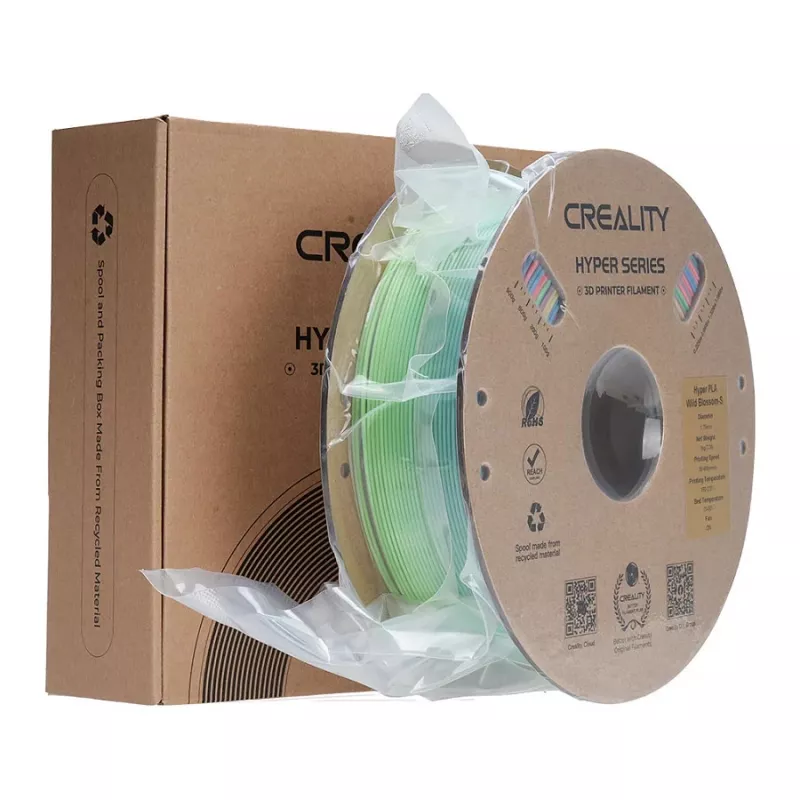 Creality PLA kaitinimo siūlas 1,75 mm 1 kg — mėlyna, žalia, rožinė (3301010425)