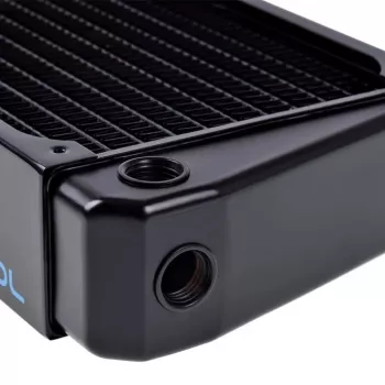 Alphacool NexXxoS XT45 Radiatoriaus blokas – Žalvaris, Varis, Plienas, Juoda, 1/4 colio, 1,5 bar, 12 cm (14234)