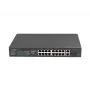 Nevaldomas jungiklis LANBERG RSFE-16P-2C-150 — 18 prievadų Gigabit, 16 PoE+/2 SFP, 150 W bendra galia, 1U stovas, metalinis, juodas