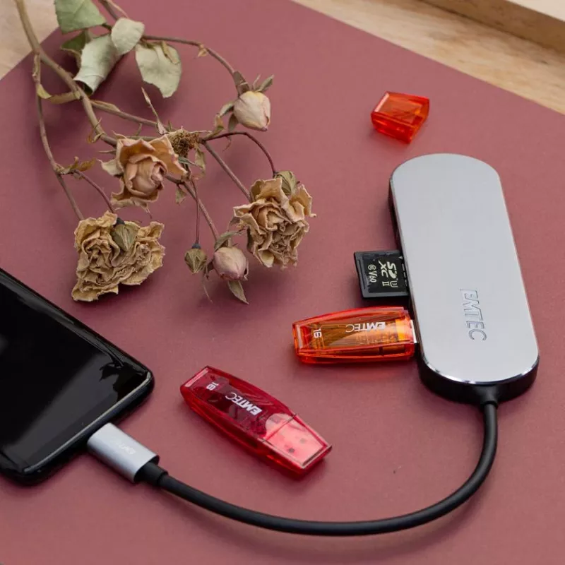 Emtec T650C USB-C HUB – 6 prievadų išplėtimo stotelė