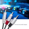 Qoltec 52340 garso laidas 2 m 2xRCA 3.5 mm juodas