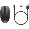 HP 710 įkraunama tyli pelė, ambidekstrinė, RF belaidė + Bluetooth, 3000 DPI, juoda
