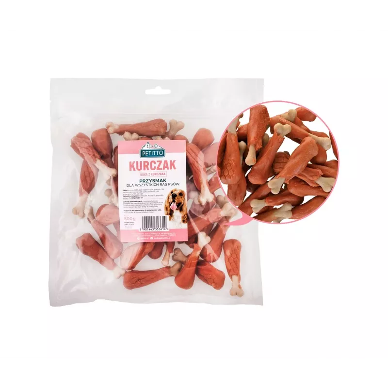 PETITTO Vištienos kojelės šunų skanėstas 500g