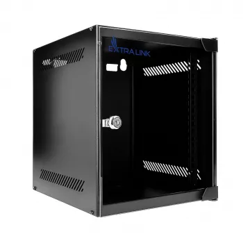 Extralink LITE 6U 10 280x310 sieninis stelažas juodas