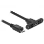 USB laidas DeLOCK 85245 USB 2.0 0,25 m Micro-USB B juodas