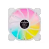 Corsair iCUE SP140 RGB ELITE 140 mm baltas ARGB reversinės mentės PWM korpuso ventiliatorius 2 vnt. pakuotė
