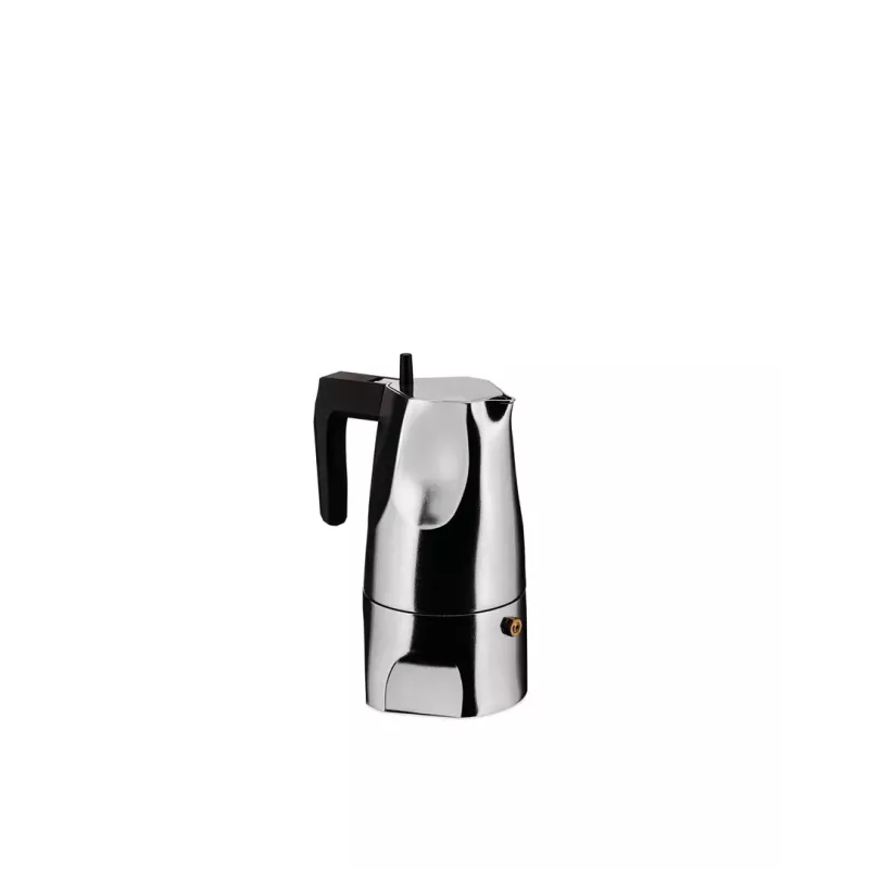 Alessi MT18/3 Espresso aparatas Ossidiana, Nerūdijantis plienas, Aliuminis, 3,5 x 18,5 x 40,5 cm