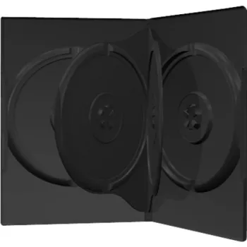 MediaRange 4er-DVD dėžutė juoda – talpina 4 CD ir 4 DVD – 50 vienetų pakuotė (BOX17)
