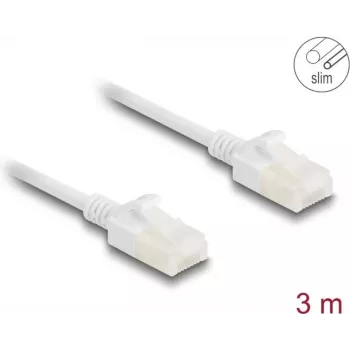 DeLOCK RJ45 Cat.6A tinklo kabelis 3 m baltas