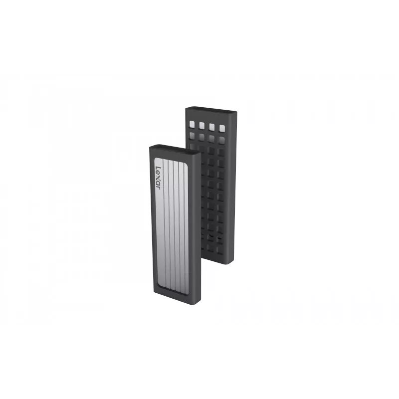 Lexar E6 Silver M.2 SSD korpusas, PCIe, USB 3.2 Gen 2 (10 Gbit/s), USB‑C, aliuminis, vienam M.2 iki 4 TB