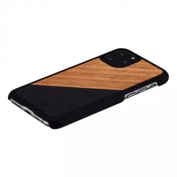 Dėklas iš medžio iPhone 11 Pro, man and wood, western black