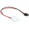 Delock maitinimo laidas Molex 4 kištukas į Slim SATA 6 lizdą 24 cm