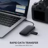 Dokavimo stotelė nešiojamam kompiuteriui AUKEY CB-C71 — 3x USB-C (USB 3.2 Gen1), HDMI, RJ-45, MicroSD, USB PD 100W, 0,15 m laidas, juoda