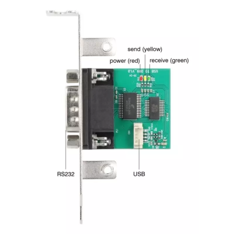 Delock 90892 USB į RS-232 keitiklis, FTDI FT231XS, USB 2.0, pin header į D-Sub 9
