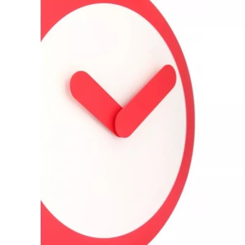 NeXtime laikrodis 2615ro Focus, Ø25 cm, sieninis, baltas/raudonas