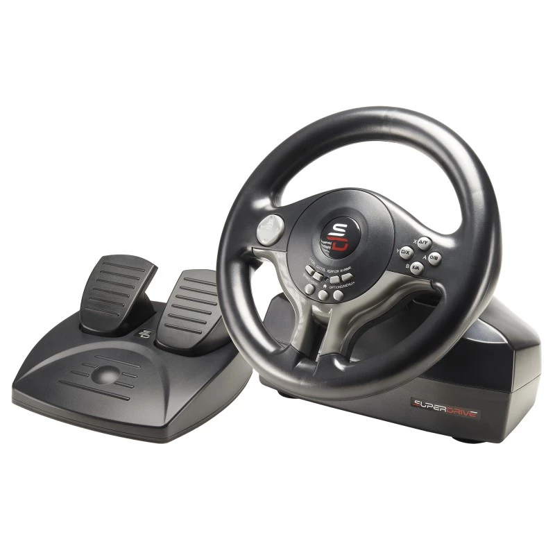 Vairas + pedalai Subsonic SV200 juodai pilkas USB 180° sukimas