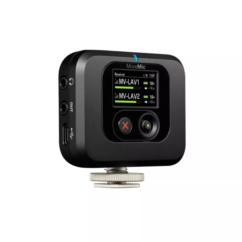Belaidis imtuvas kameros tvirtinimui Shure MV-R-Z6 — 50–20000 Hz, 30 m atstumas, 12–15 V, 308×101×38 mm, 0,429 kg, juodas