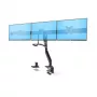 StarTech.com Trijų monitorių stalinis laikiklis su skersiniu, iki 27 colių ekranams, VESA 75x75/100x100, beįrankis reguliavimas, C formos spaustuvas/įvorė, spyruoklinė ranka