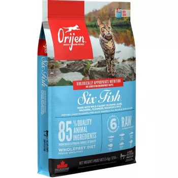 ORIJEN Six Fish Cat - sausas kačių maistas - 5,4 kg