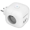 QOLTEC 52548 ilginimo lizdas su 3×AC kištukiniais lizdais ir USB prievadu