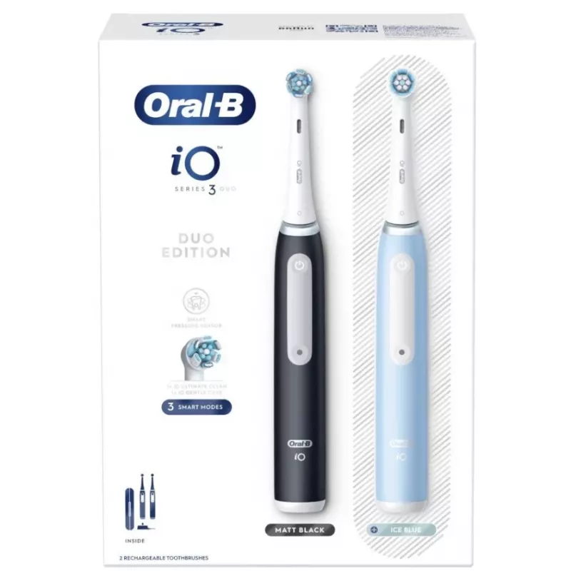 Oral-B iO3 Series elektrinis dantų šepetėlis, juodas