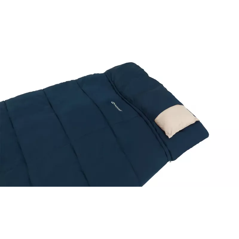 Miegmaišis Outwell Contour Lux XL – stačiakampis suaugusiems, poliesteris, 2200×1050 mm, iki 190 cm ūgio, mėlynas