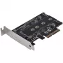 Silverstone SST-ECM27 M.2/SATA adapterio kortelė, PCIe 4.0, 1x M-Key, 2x SATA 6G - Low Profile