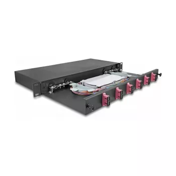 Šviesolaidžių sujungimo dėžė DeLOCK 67002 Juodas Metalas 482x220x44mm