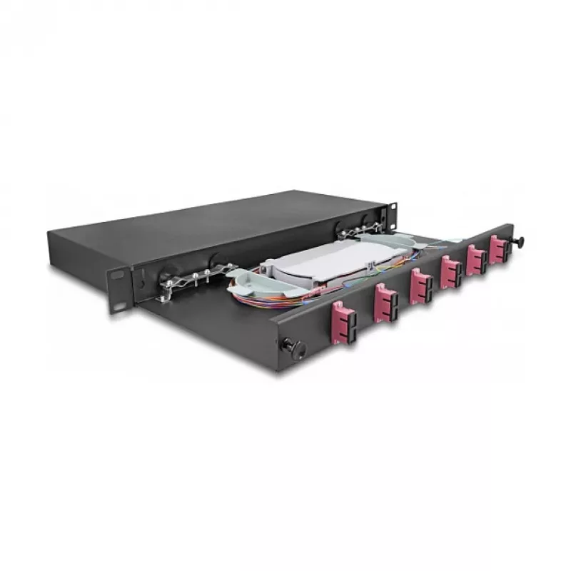 Šviesolaidžių sujungimo dėžė DeLOCK 67002 Juodas Metalas 482x220x44mm