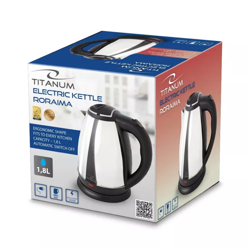 Titanum TKK102S Elektrinis virdulys 1,8L 1800W Sidabrinis