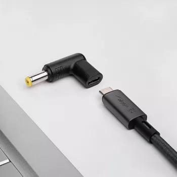 Akyga AK-ND-C01 USB-C – DC 5,5 x 2,5 mm adapteris nešiojamojo kompiuterio įkrovimui, 18,5-20 V, 100 W