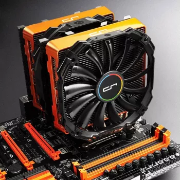 Cryorig CR-CCO dengiamasis dangtelis R1 Universal / R1 Ultimate – oranžinis ABS, 140×23×131 mm