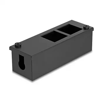 Paskirstymo dėžutė DeLOCK Easy 45 moduliams, metalinė, juoda, 4×22,5×45 mm arba 2×45×45 mm