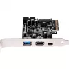 SilverStone ECU05 – USB adapteris – PCIe 2.0 x2 Low Profile – USB 3.1 Type C x 1 + USB 3.0 x 2 + USB 3.0 (vidinis) x 2 (SST-ECU05)