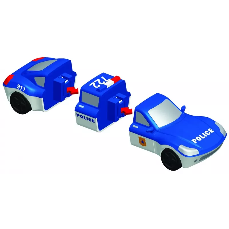 Policijos mašinų rinkinys Popular Playthings Mix or Match Vehicles Police